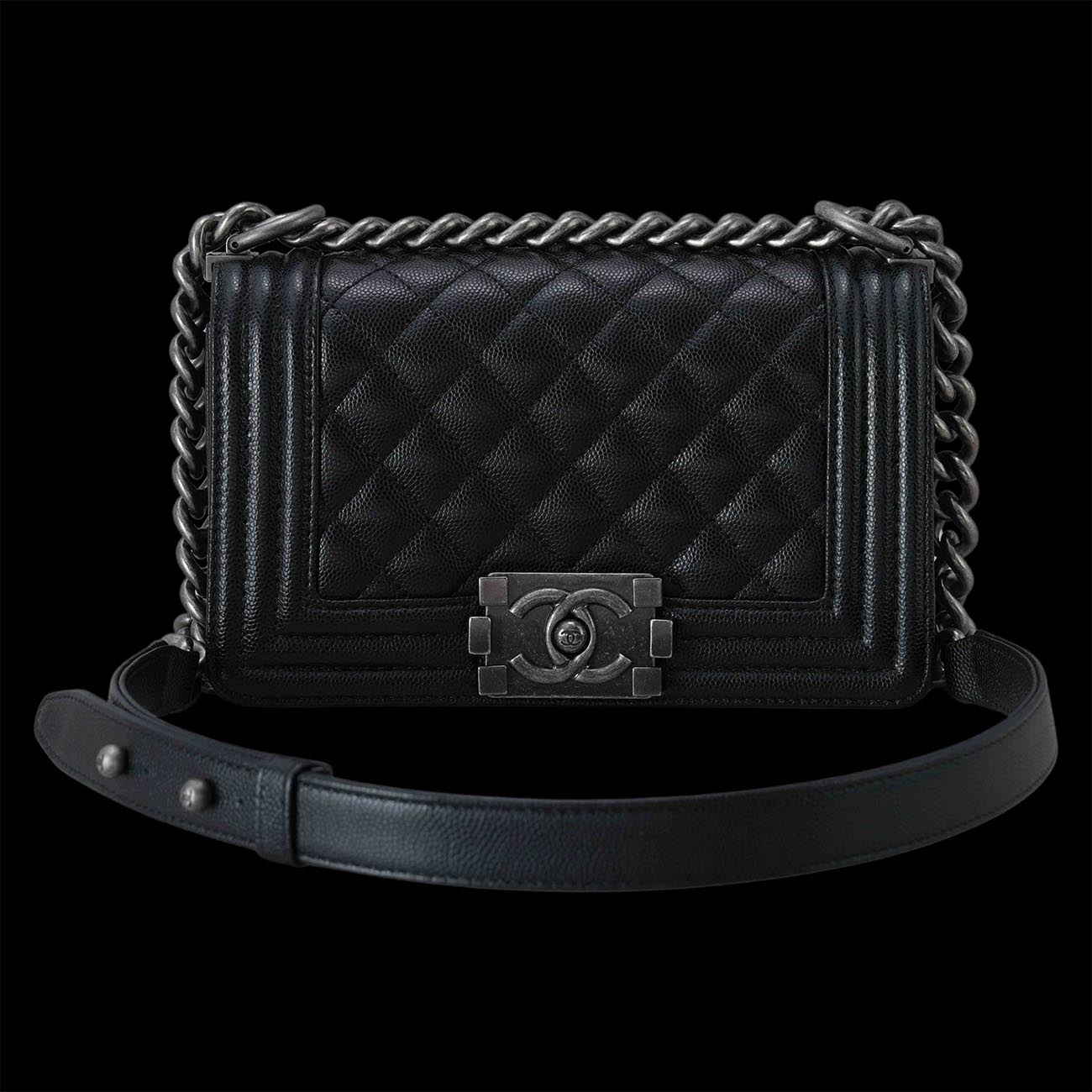 CHANEL(USED)샤넬 캐비어 보이샤넬 스몰 플랩백