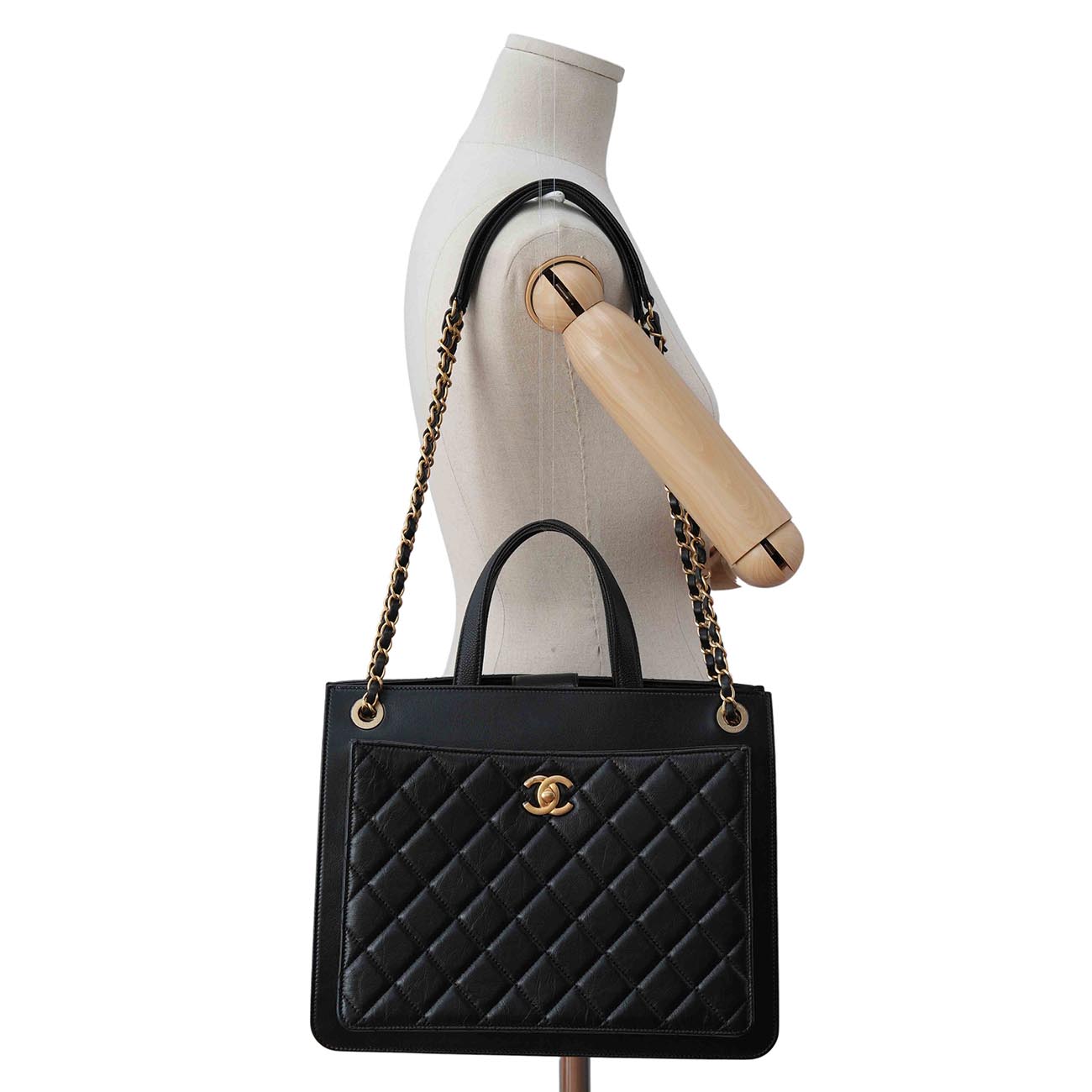 CHANEL(USED)샤넬 시즌 체인 토트겸 숄더백