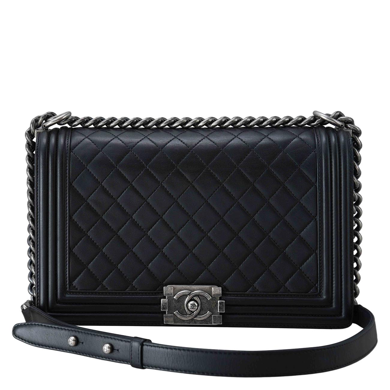 CHANEL(USED)샤넬 보이샤넬 램스킨 라지