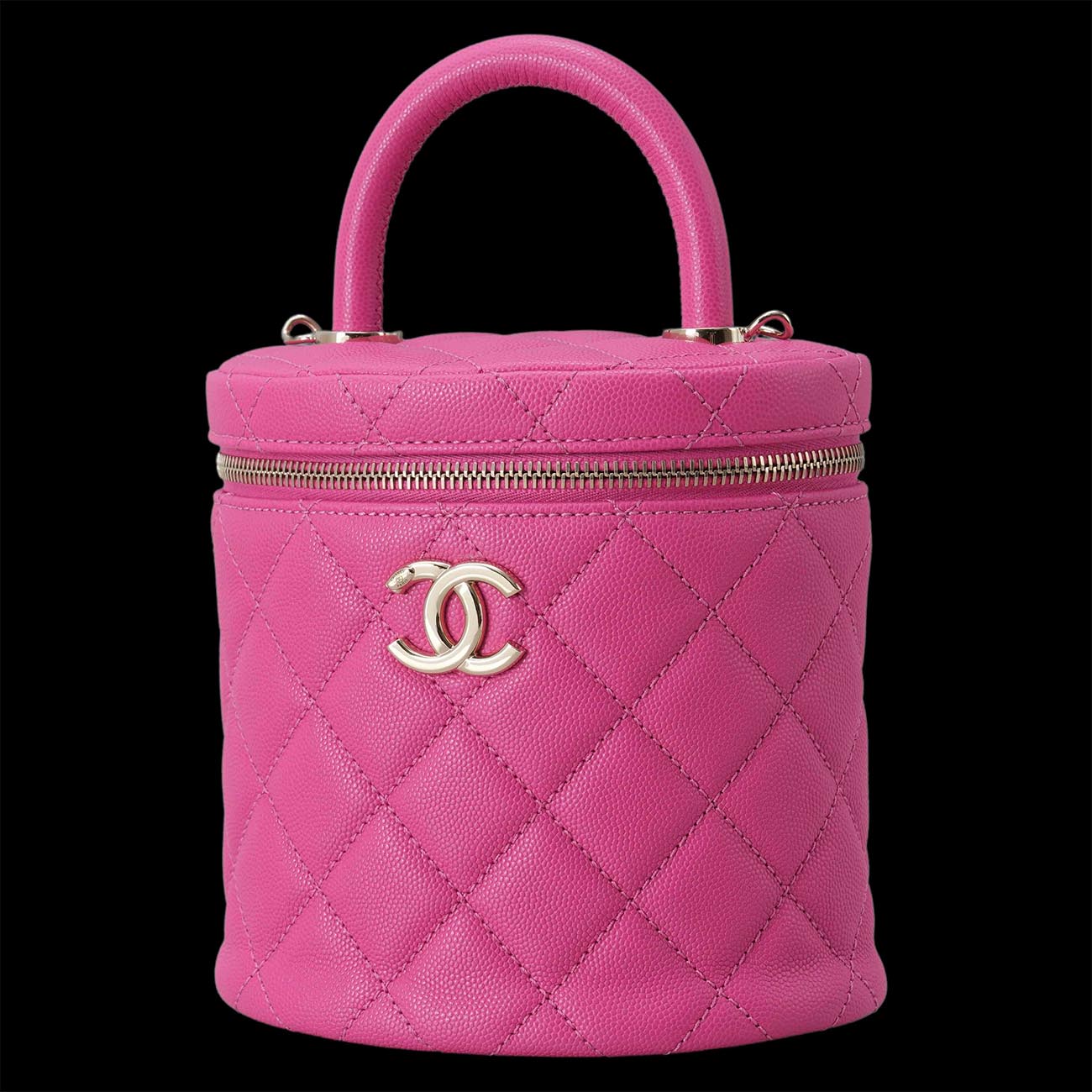 CHANEL(USED)샤넬 캐비어 코스매틱 베니티 탑핸들