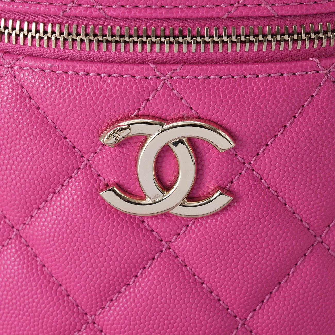 CHANEL(USED)샤넬 캐비어 코스매틱 베니티 탑핸들