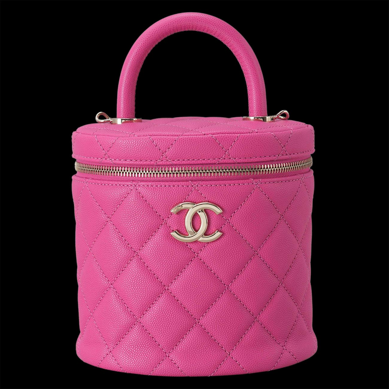 CHANEL(USED)샤넬 캐비어 코스매틱 베니티 탑핸들
