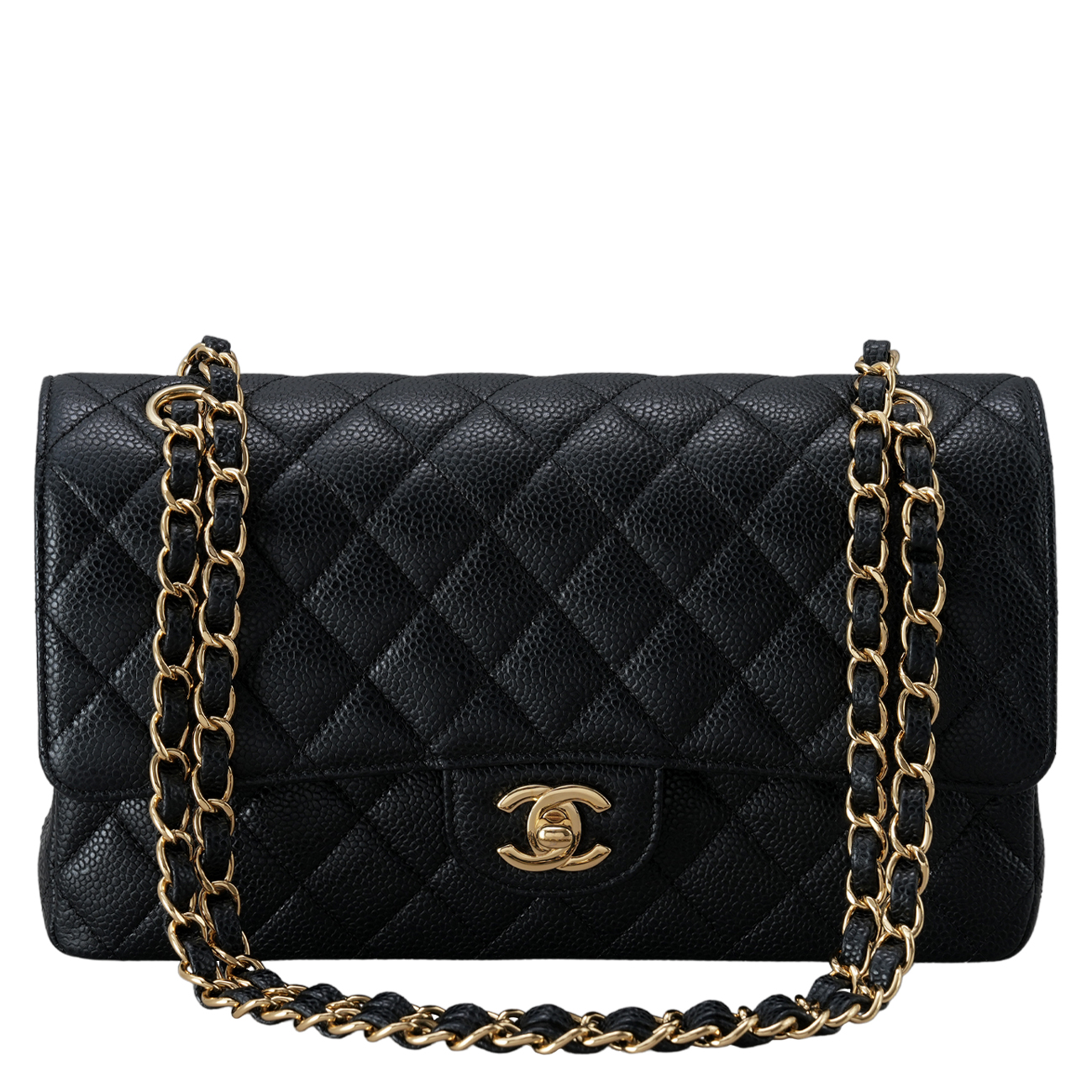 CHANEL(USED)샤넬 A01112 캐비어 클래식 미듐 플랩백