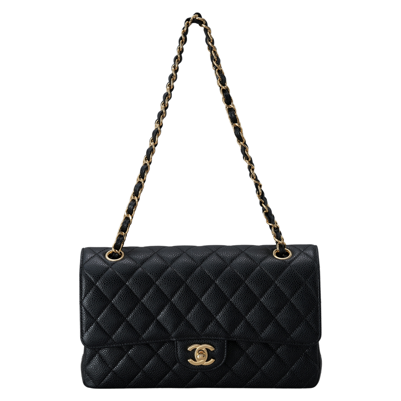 CHANEL(USED)샤넬 A01112 캐비어 클래식 미듐 플랩백