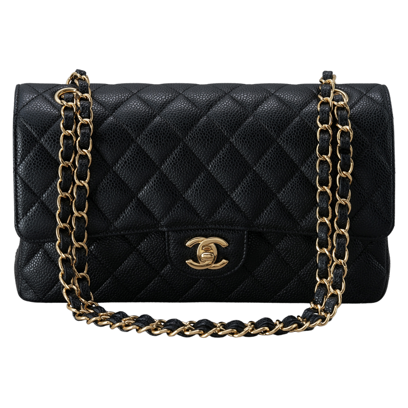 CHANEL(USED)샤넬 A01112 캐비어 클래식 미듐 플랩백