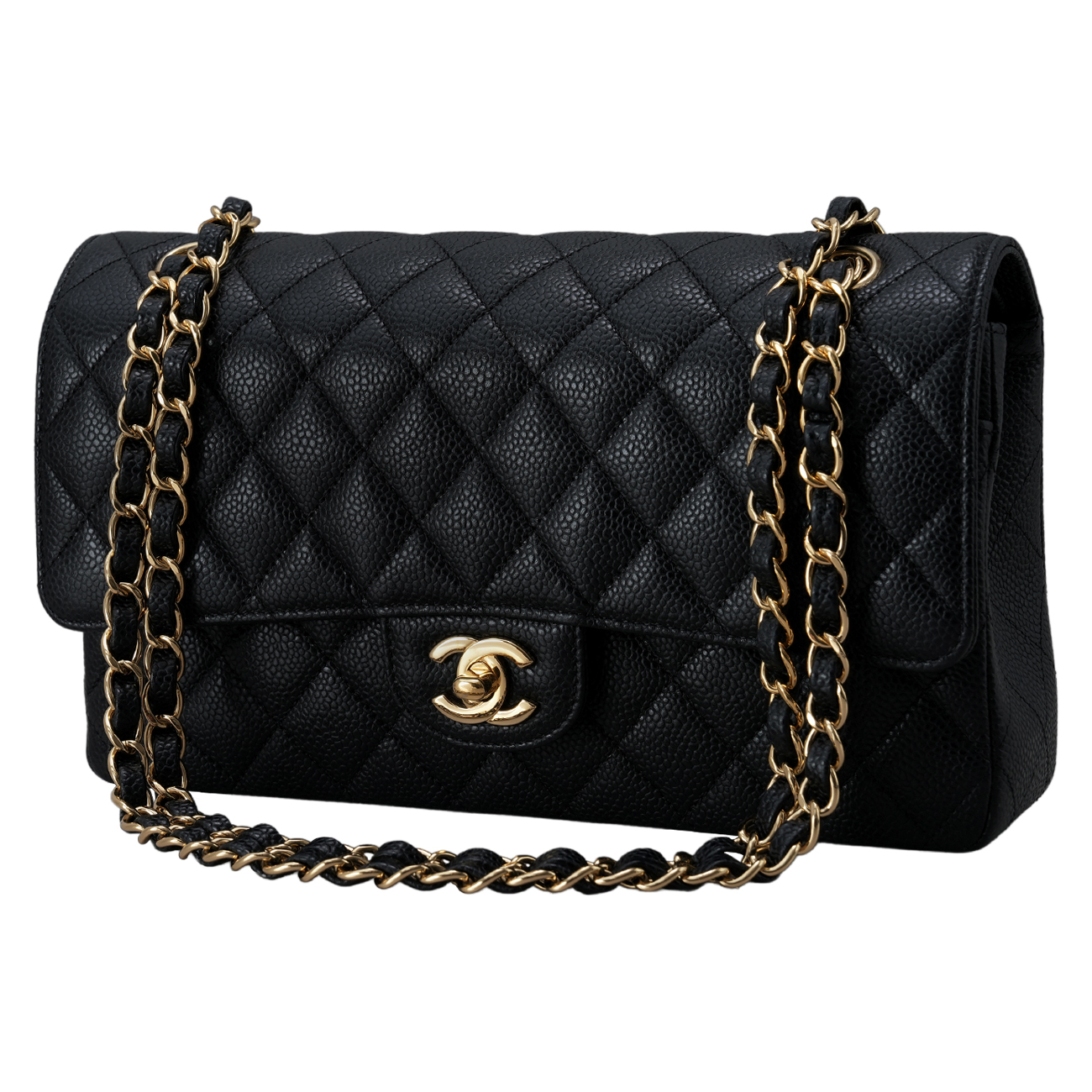 CHANEL(USED)샤넬 A01112 캐비어 클래식 미듐 플랩백