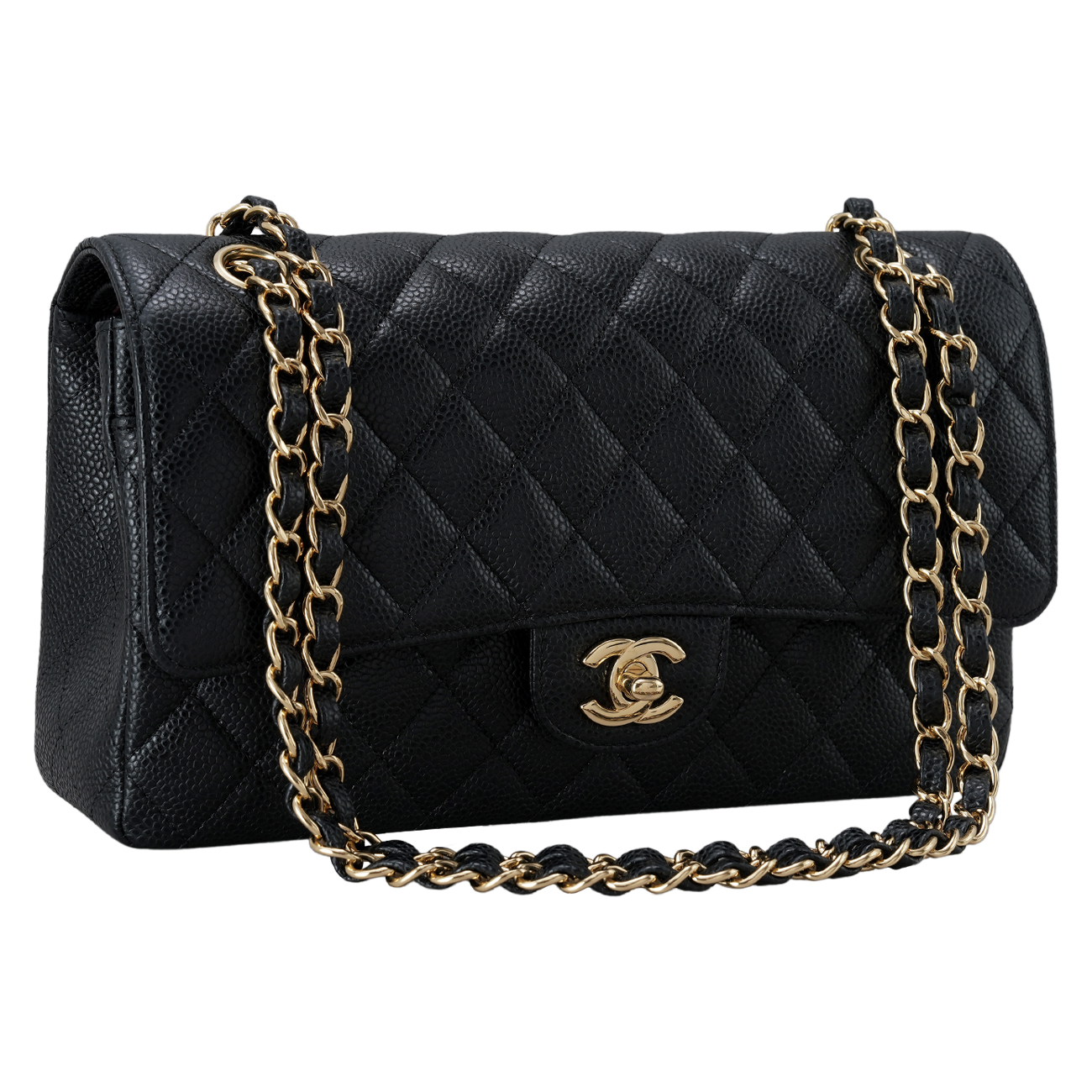 CHANEL(USED)샤넬 A01112 캐비어 클래식 미듐 플랩백