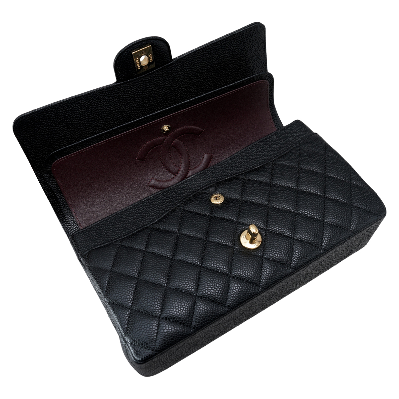 CHANEL(USED)샤넬 A01112 캐비어 클래식 미듐 플랩백