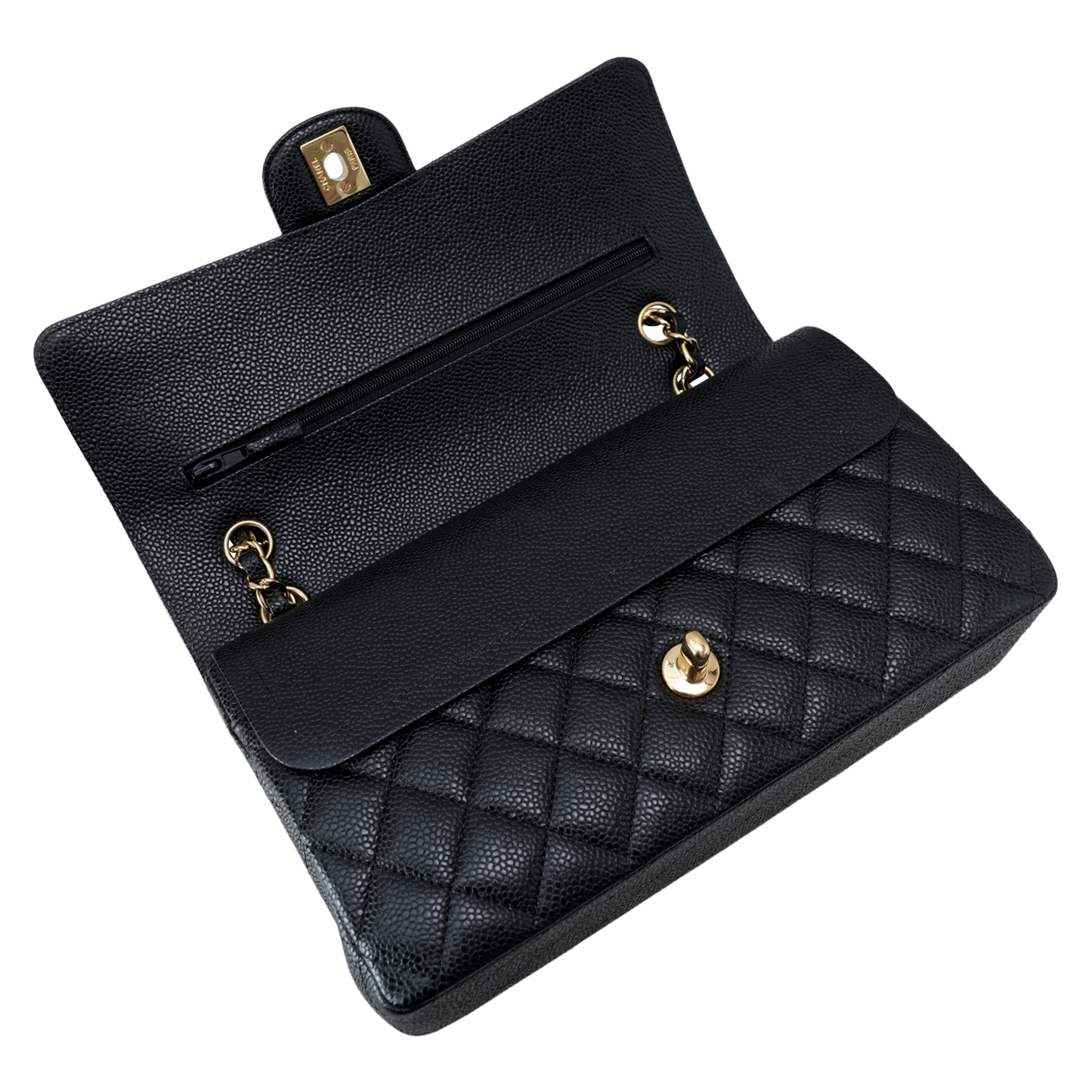 CHANEL(USED)샤넬 A01112 캐비어 클래식 미듐 플랩백
