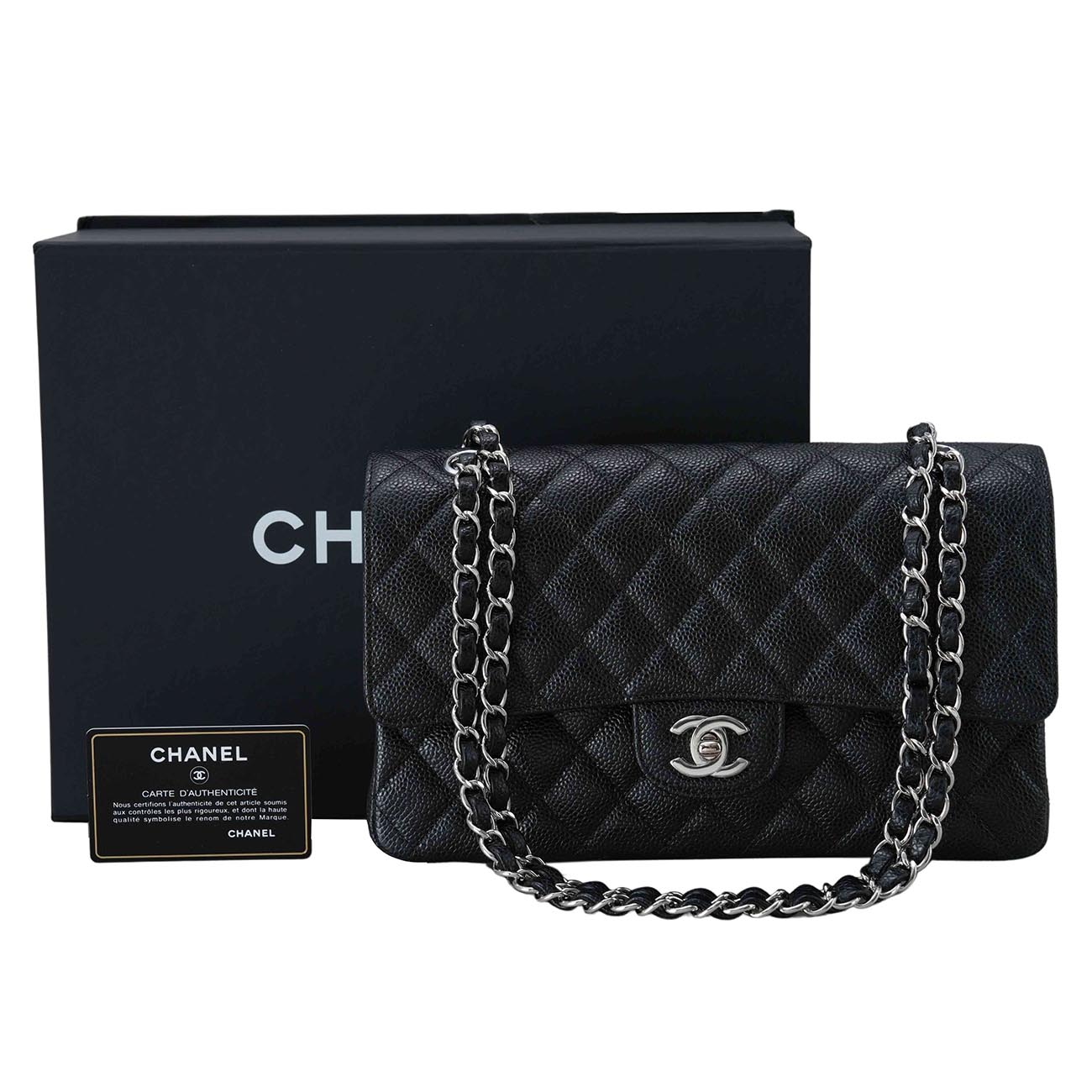 CHANEL(USED)샤넬 캐비어 클래식 미듐 플랩백