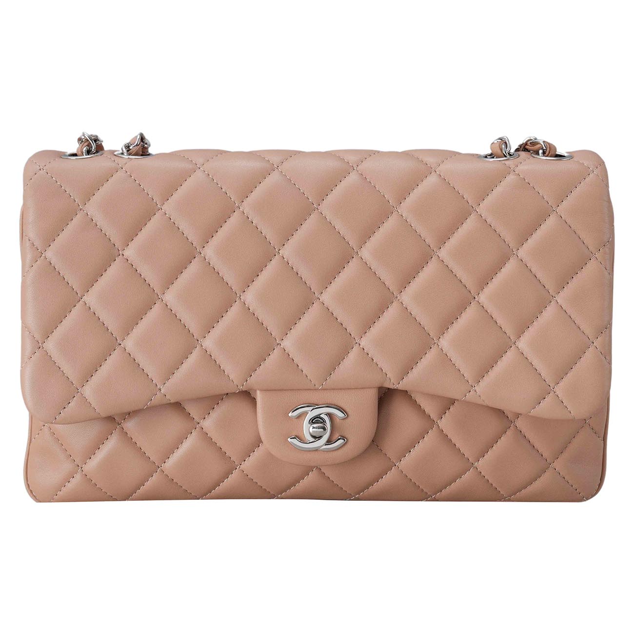 CHANEL(USED)샤넬 시즌 램스킨 체인 플랩백