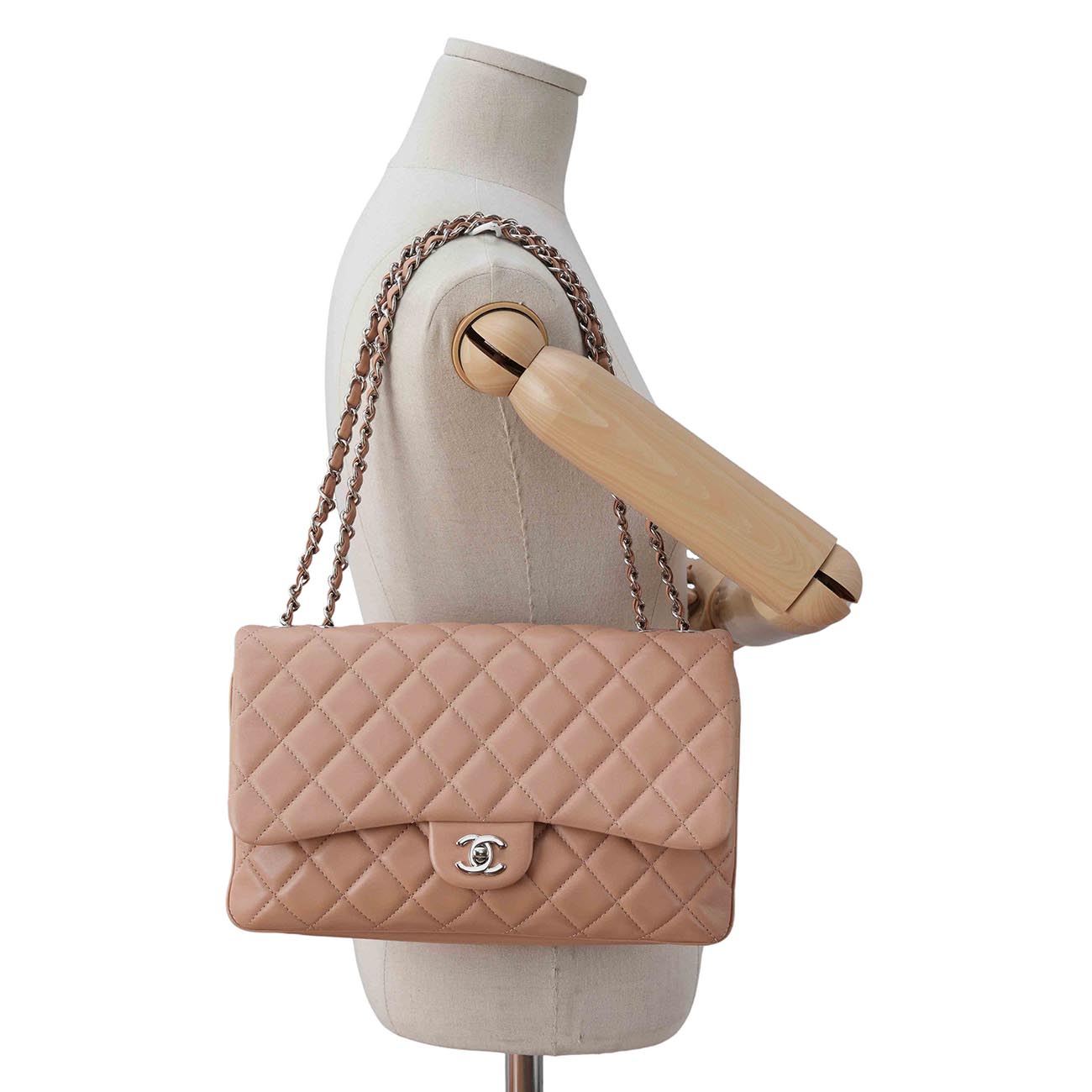 CHANEL(USED)샤넬 시즌 램스킨 체인 플랩백