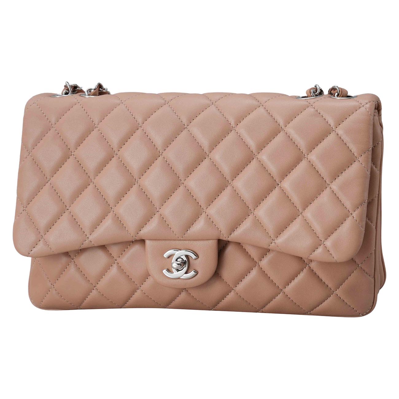 CHANEL(USED)샤넬 시즌 램스킨 체인 플랩백