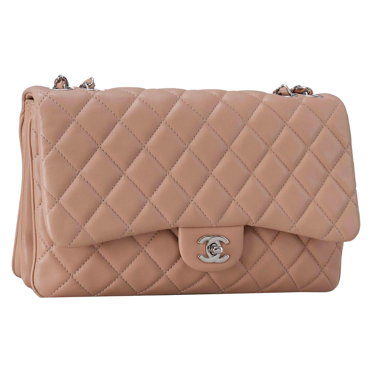 CHANEL(USED)샤넬 시즌 램스킨 체인 플랩백