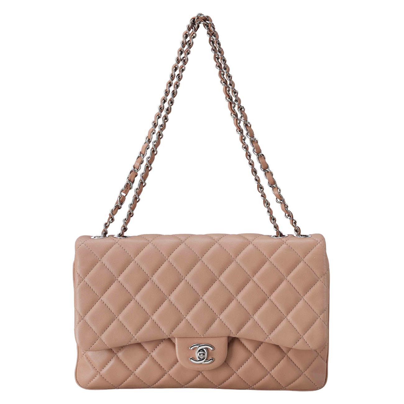 CHANEL(USED)샤넬 시즌 램스킨 체인 플랩백