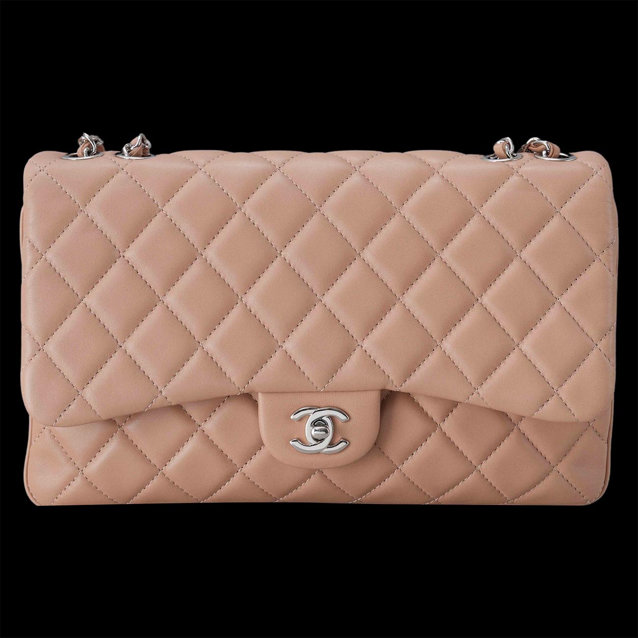 CHANEL(USED)샤넬 시즌 램스킨 체인 플랩백