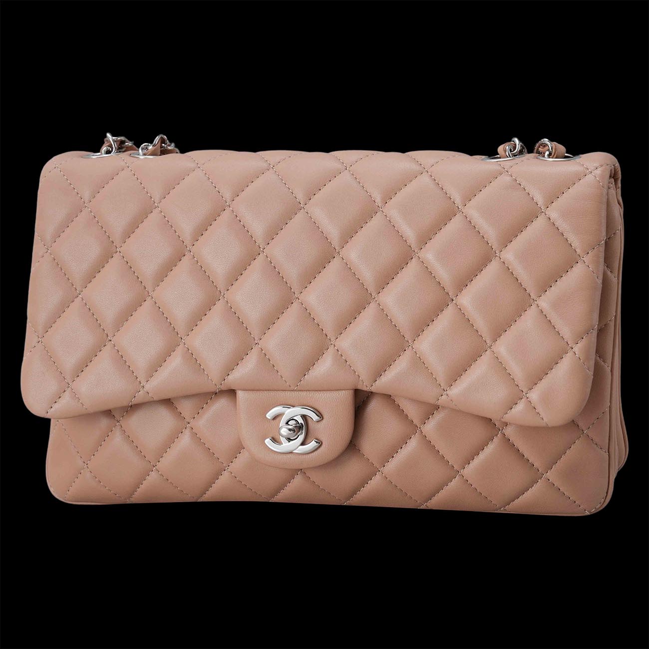 CHANEL(USED)샤넬 시즌 램스킨 체인 플랩백