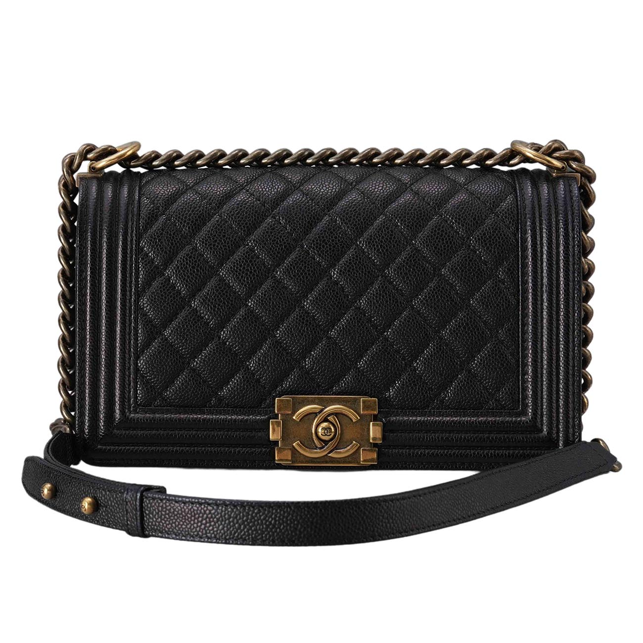 CHANEL(USED)샤넬 보이샤넬 미듐 플랩백