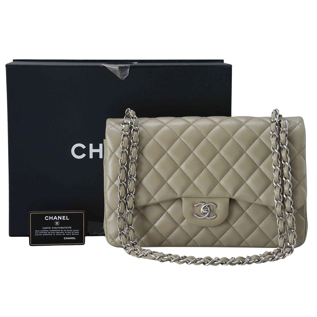 CHANEL(USED)샤넬 캐비어 클래식 라지 플랩백
