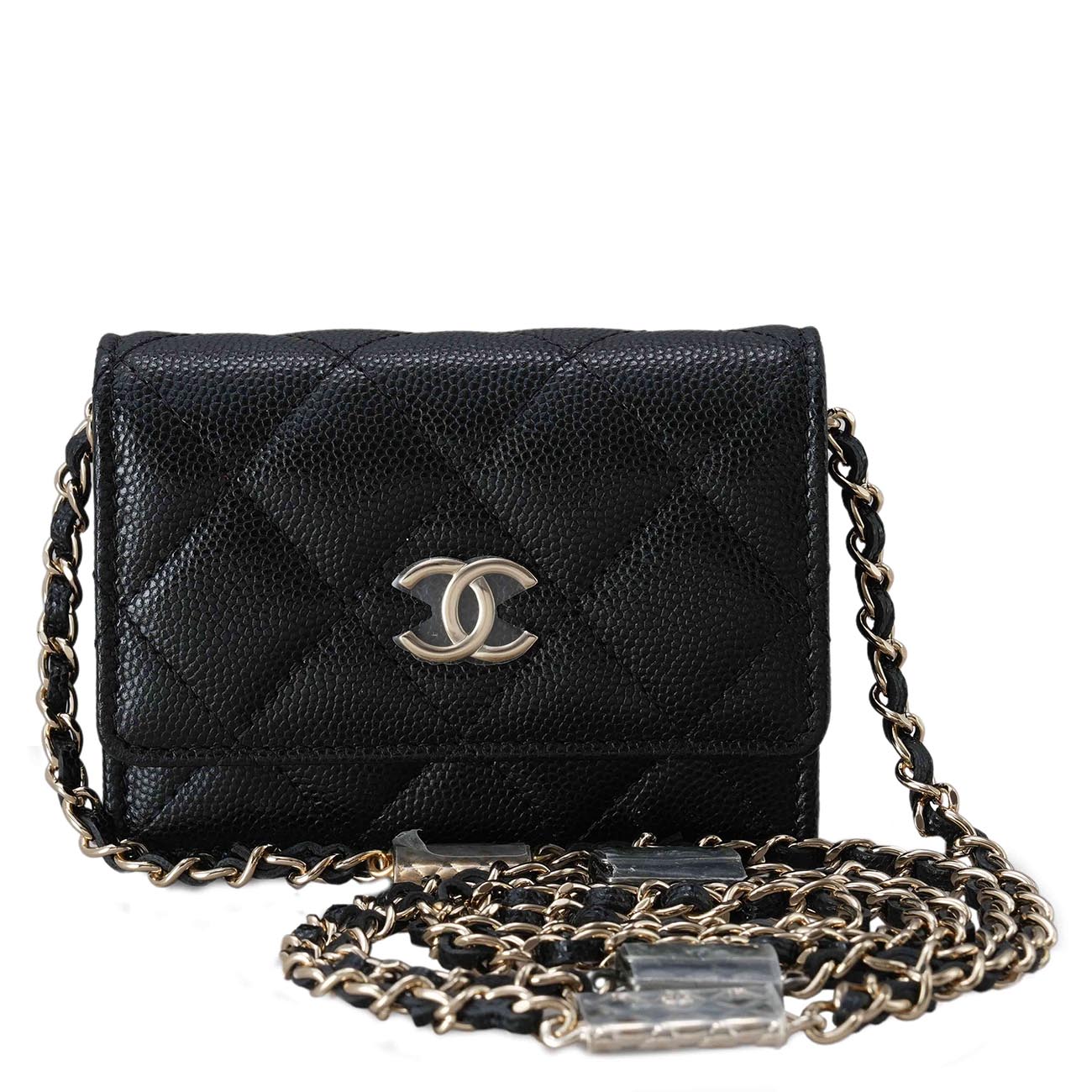 CHANEL(USED)샤넬 AP2444 아코디언 참 장식 체인 크로스백