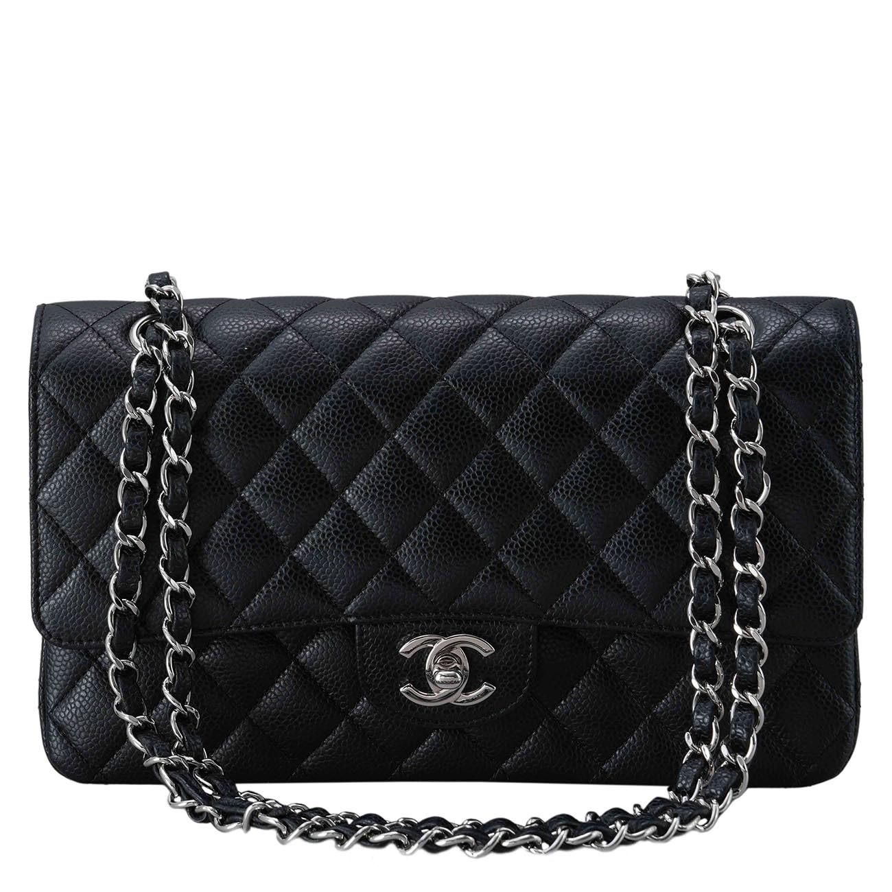 CHANEL(USED)샤넬 A01112 캐비어 클래식 미듐 플랩백