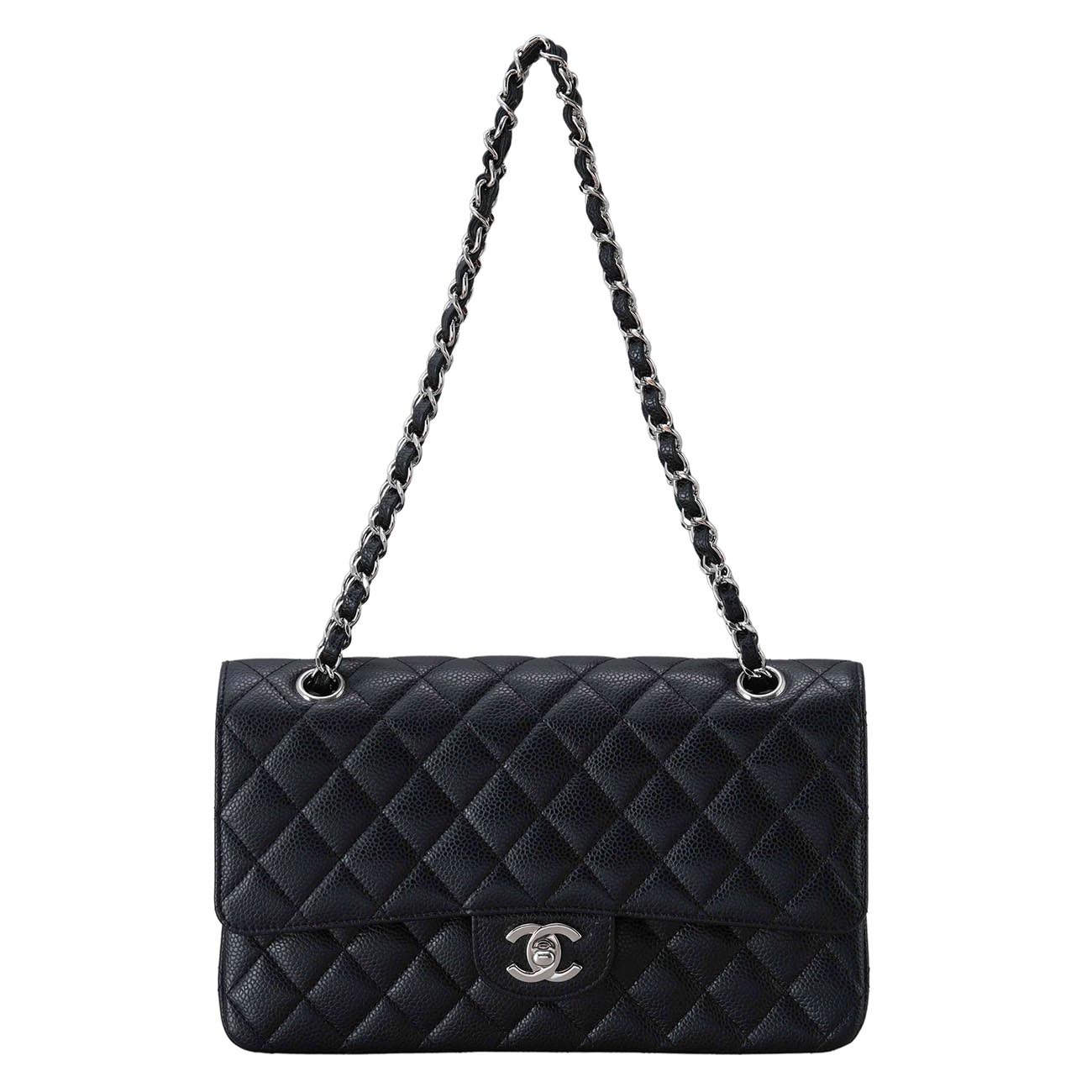 CHANEL(USED)샤넬 A01112 캐비어 클래식 미듐 플랩백