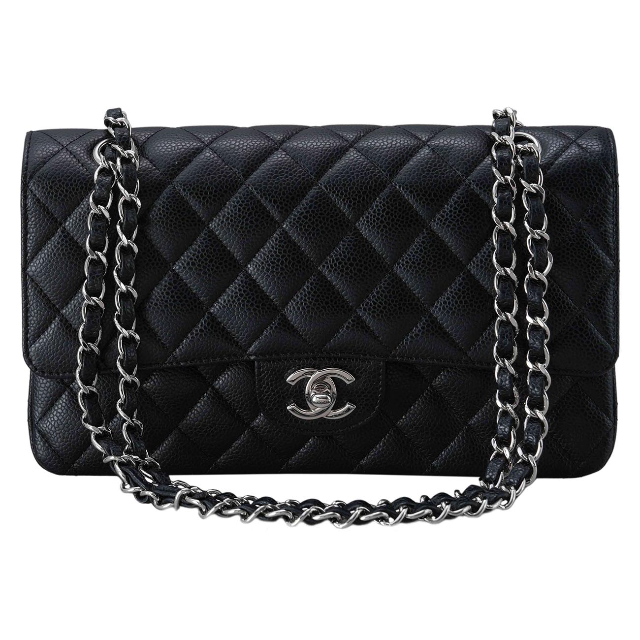 CHANEL(USED)샤넬 A01112 캐비어 클래식 미듐 플랩백