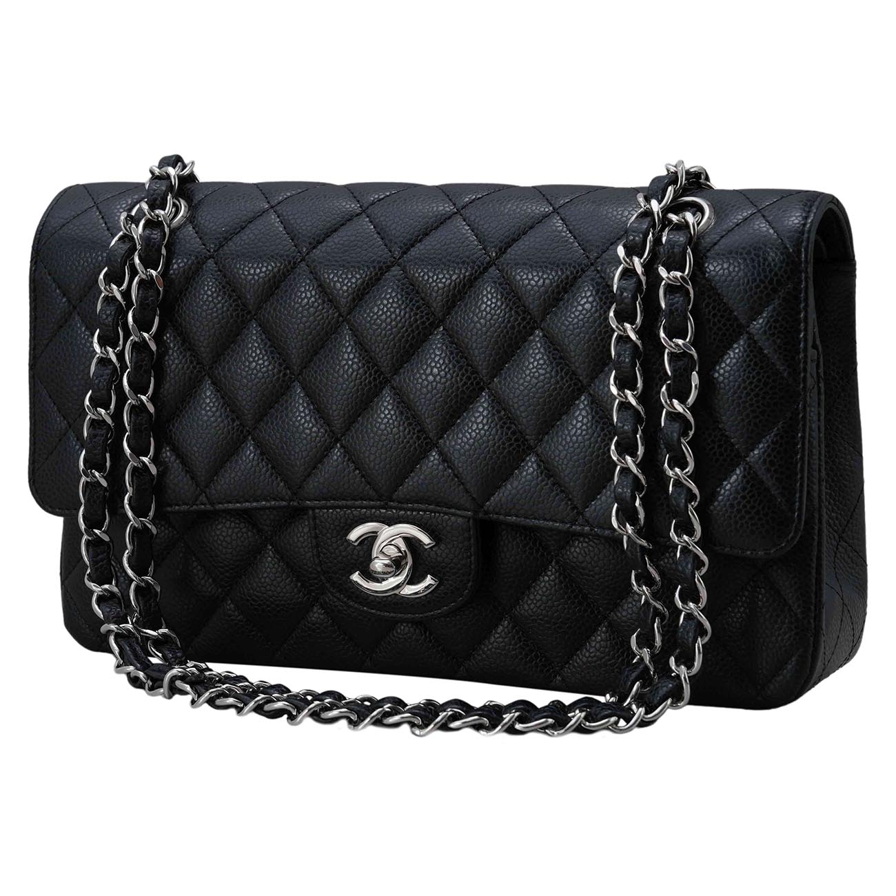 CHANEL(USED)샤넬 A01112 캐비어 클래식 미듐 플랩백