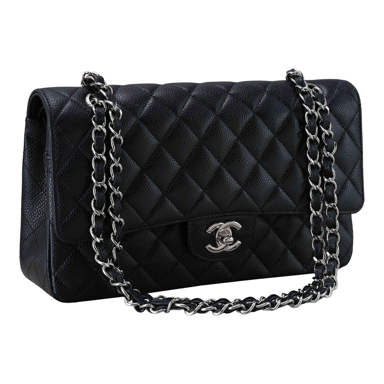 CHANEL(USED)샤넬 A01112 캐비어 클래식 미듐 플랩백