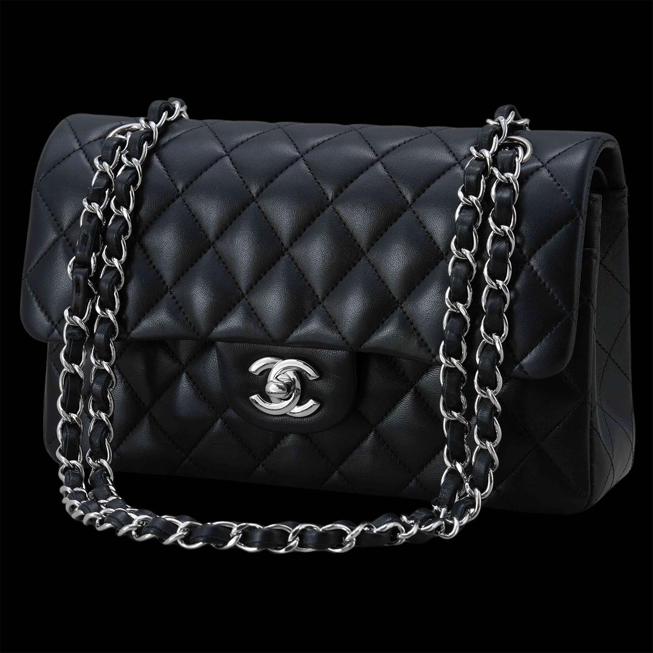 CHANEL(USED)샤넬 클래식 램스킨 스몰 블랙