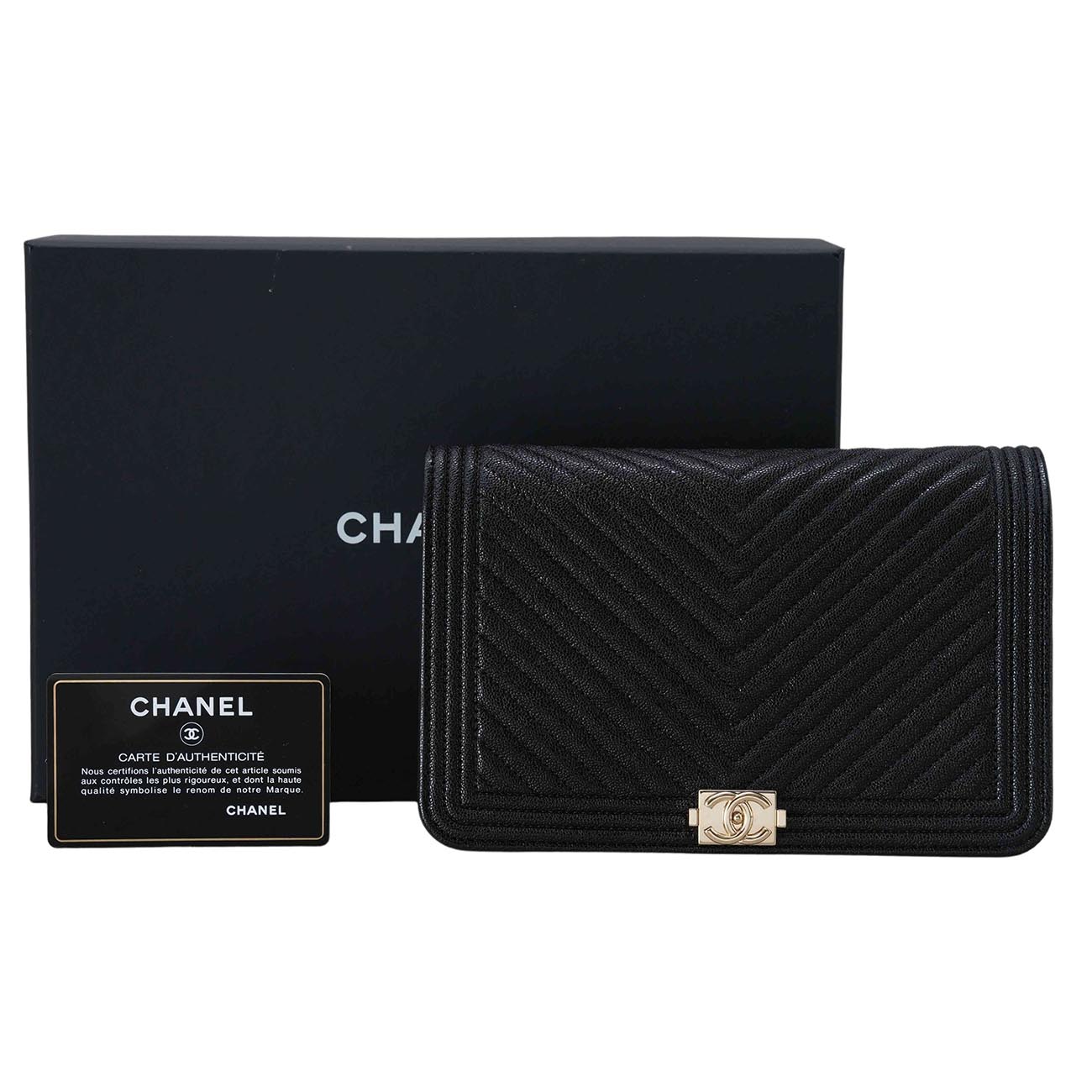CHANEL(USED)샤넬 캐비어 쉐브론 보이샤넬 WOC