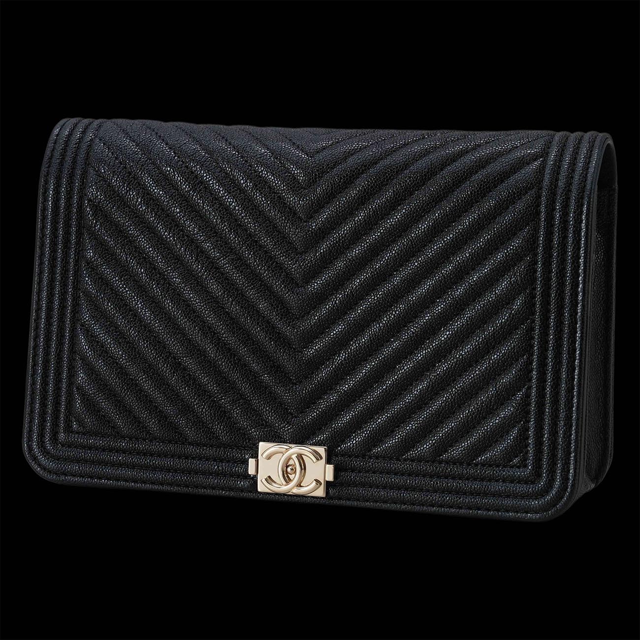 CHANEL(USED)샤넬 캐비어 쉐브론 보이샤넬 WOC