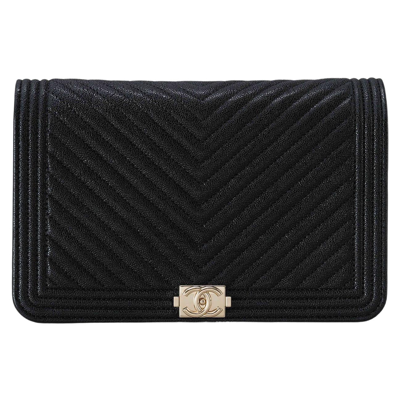 CHANEL(USED)샤넬 캐비어 쉐브론 보이샤넬 WOC