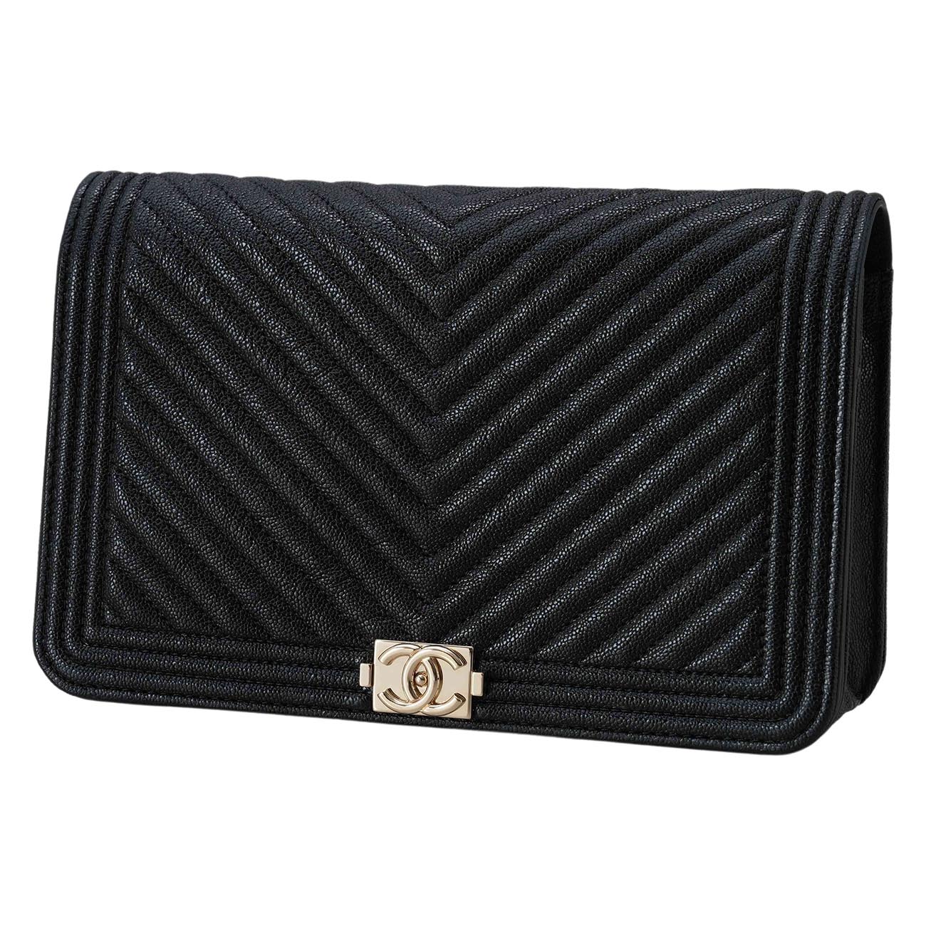 CHANEL(USED)샤넬 캐비어 쉐브론 보이샤넬 WOC