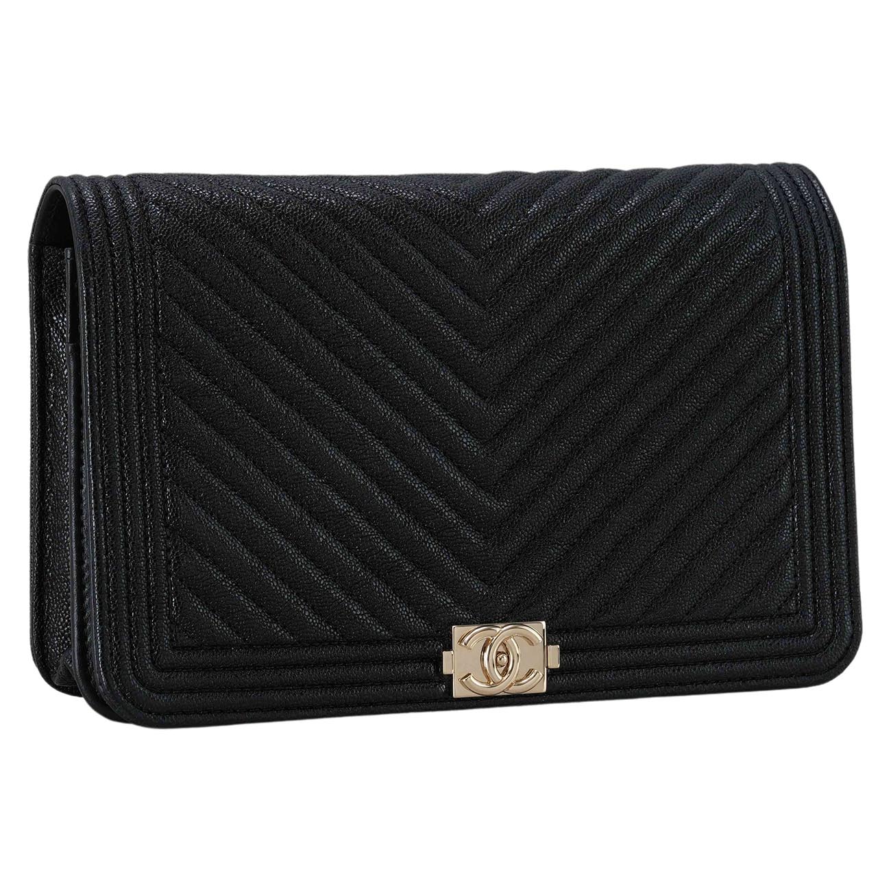CHANEL(USED)샤넬 캐비어 쉐브론 보이샤넬 WOC