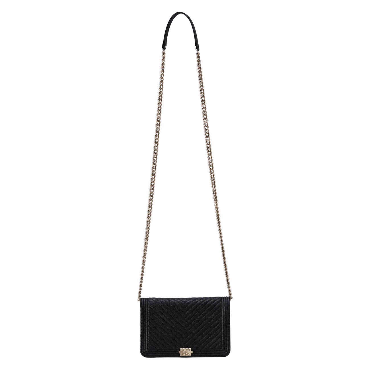 CHANEL(USED)샤넬 캐비어 쉐브론 보이샤넬 WOC