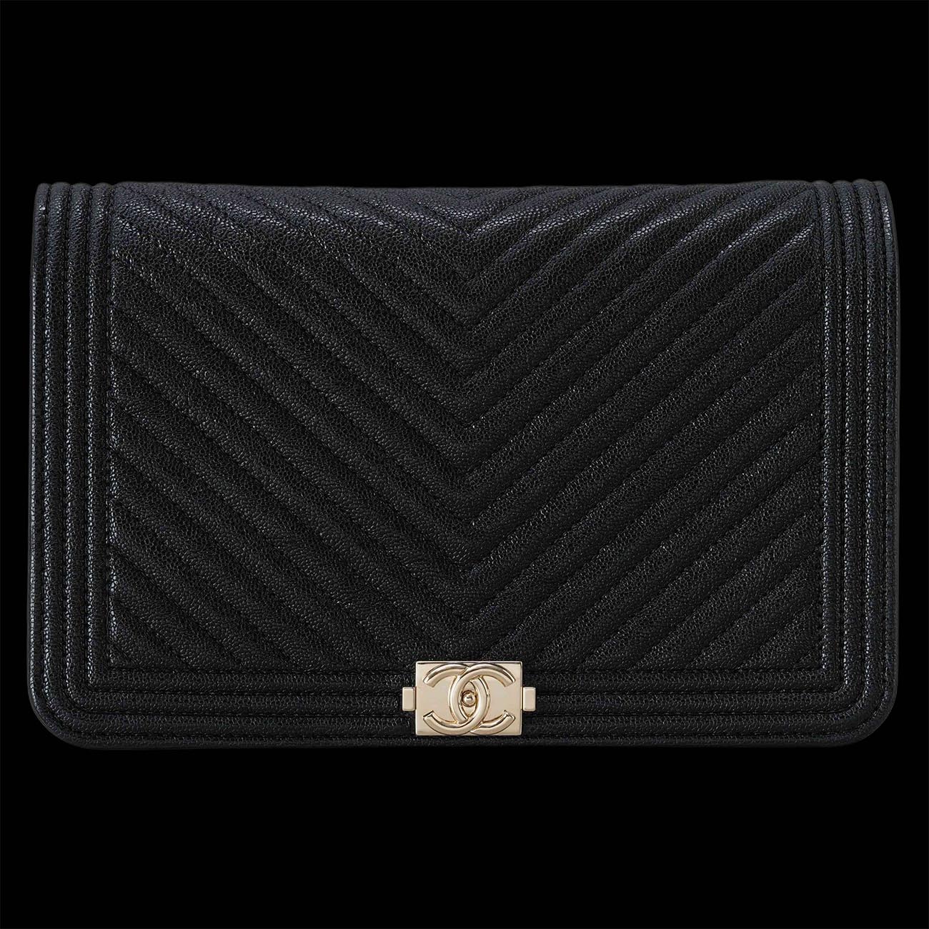 CHANEL(USED)샤넬 캐비어 쉐브론 보이샤넬 WOC