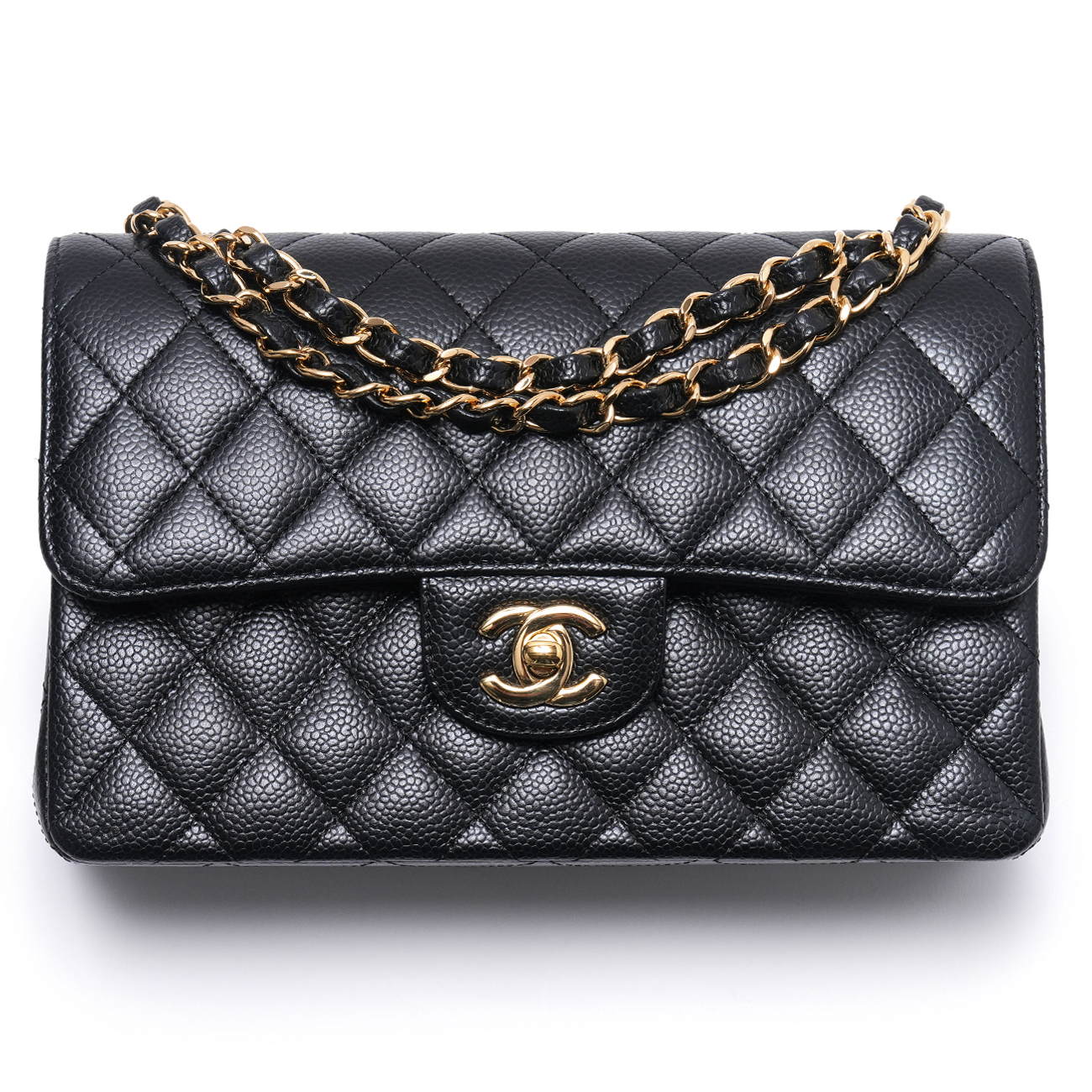 CHANEL(USED)샤넬 A01113 캐비어 클래식 스몰 플랩백