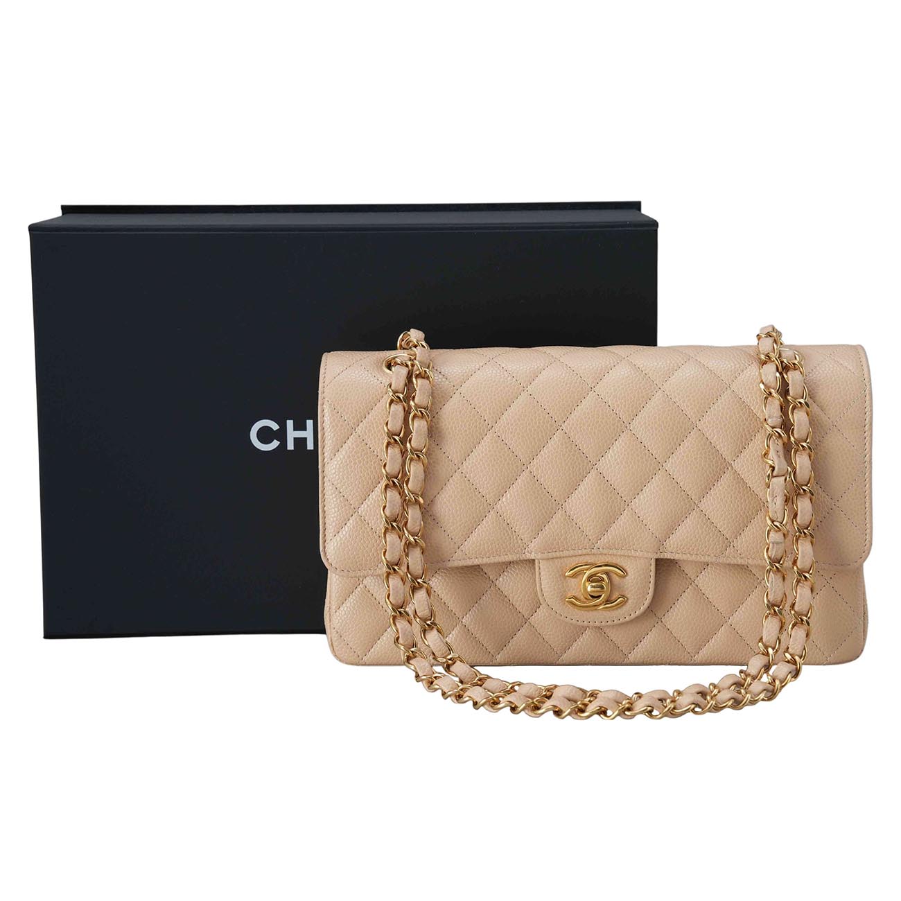 CHANEL(USED)샤넬 캐비어 클래식 미듐 플랩백