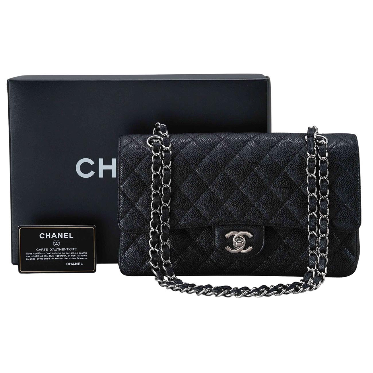 CHANEL(USED)샤넬 캐비어 클래식 미듐 플랩백