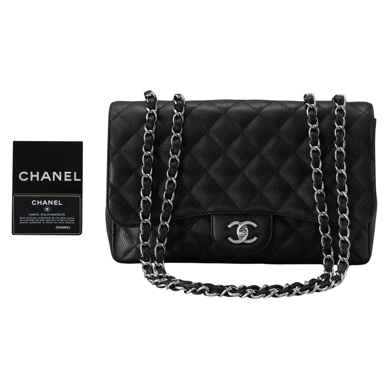 CHANEL(USED)샤넬 캐비어 클래식 원플랩백 맥시