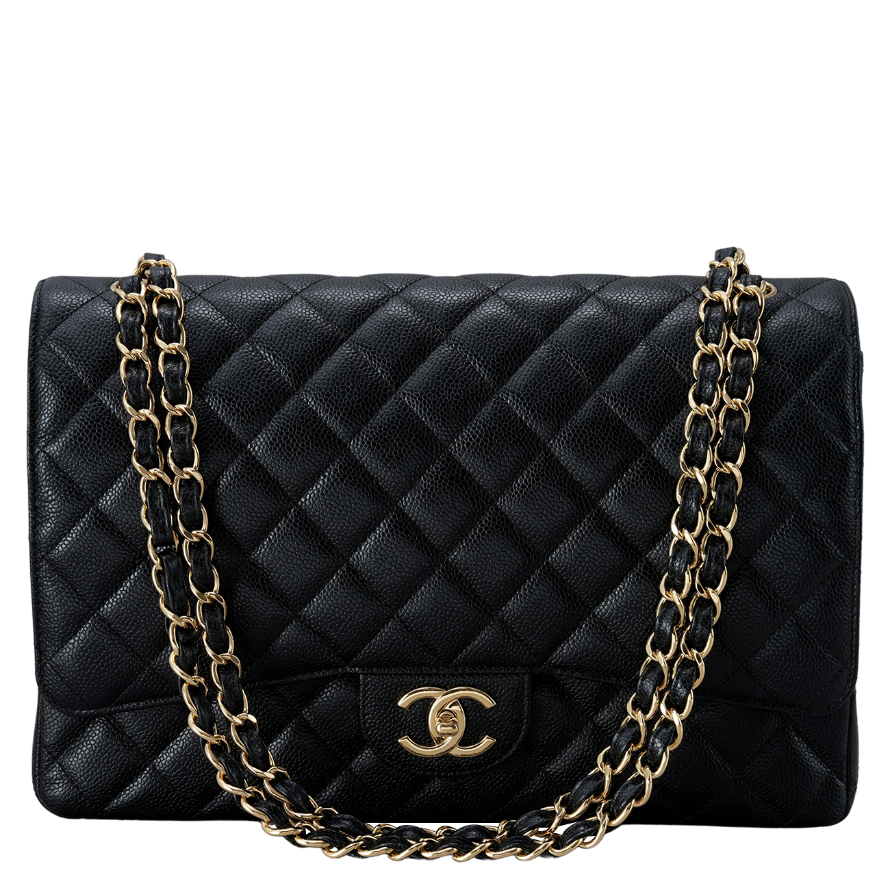 CHANEL(USED)샤넬 A58601 캐비어 클래식 맥시 플랩백