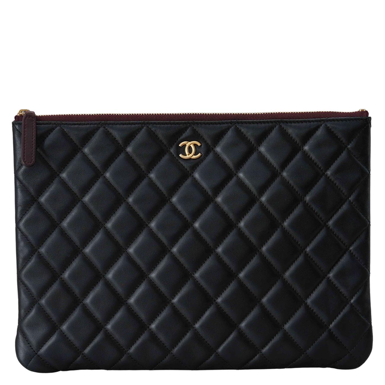 CHANEL(USED)샤넬 클래식 램스킨 클러치 미듐