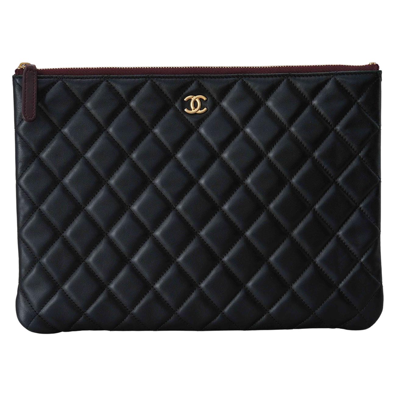 CHANEL(USED)샤넬 클래식 램스킨 클러치 미듐