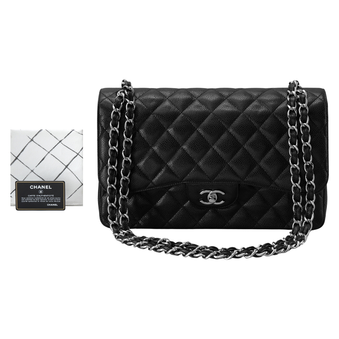 CHANEL(USED)샤넬 캐비어 클래식 점보 플랩백
