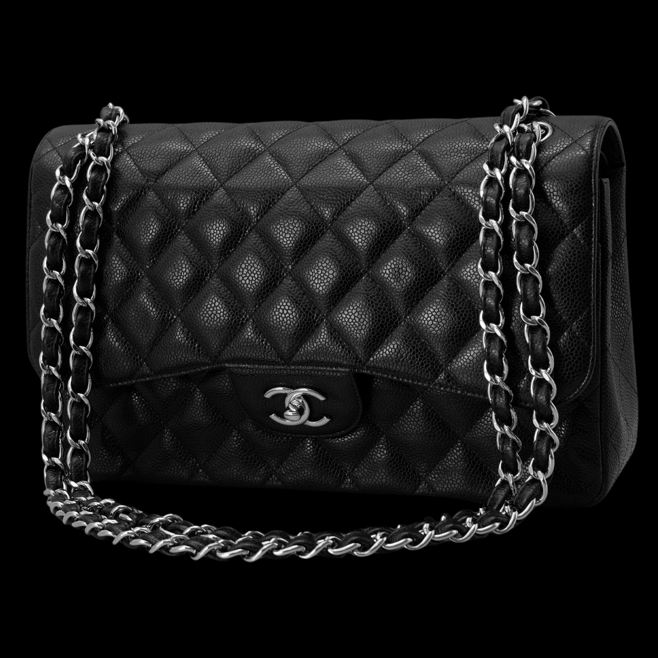 CHANEL(USED)샤넬 캐비어 클래식 점보 플랩백