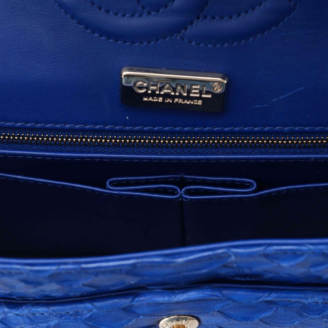 CHANEL(USED)샤넬 클래식 파이톤 미듐