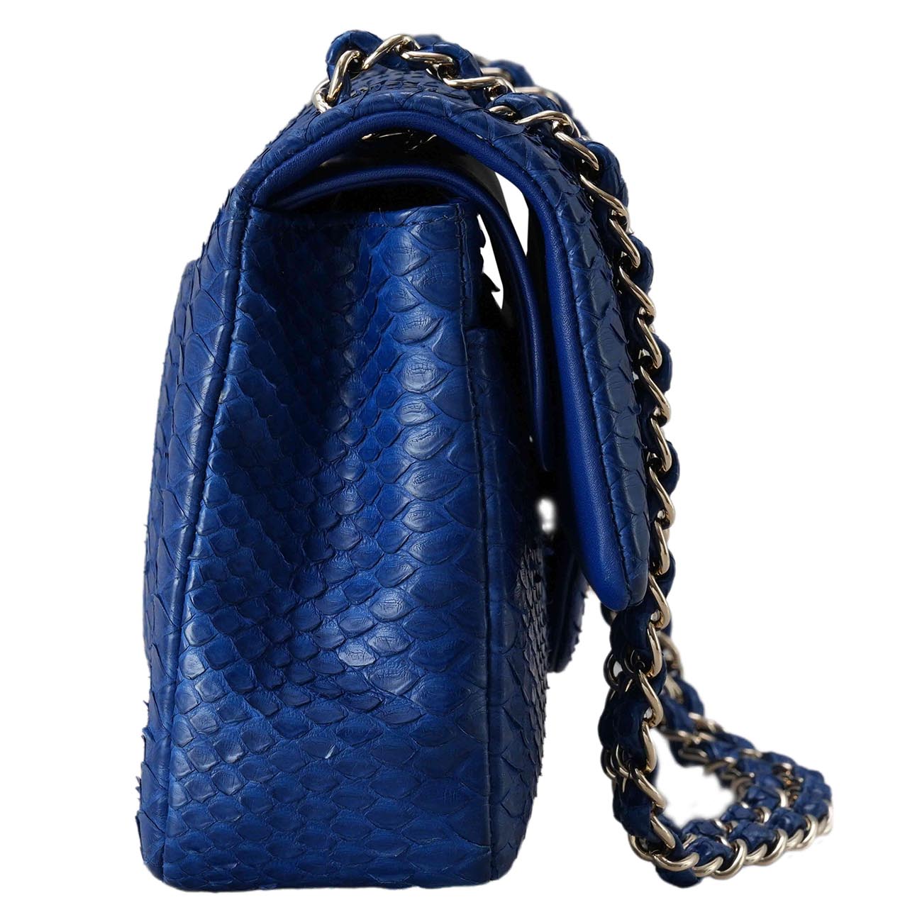 CHANEL(USED)샤넬 클래식 파이톤 미듐