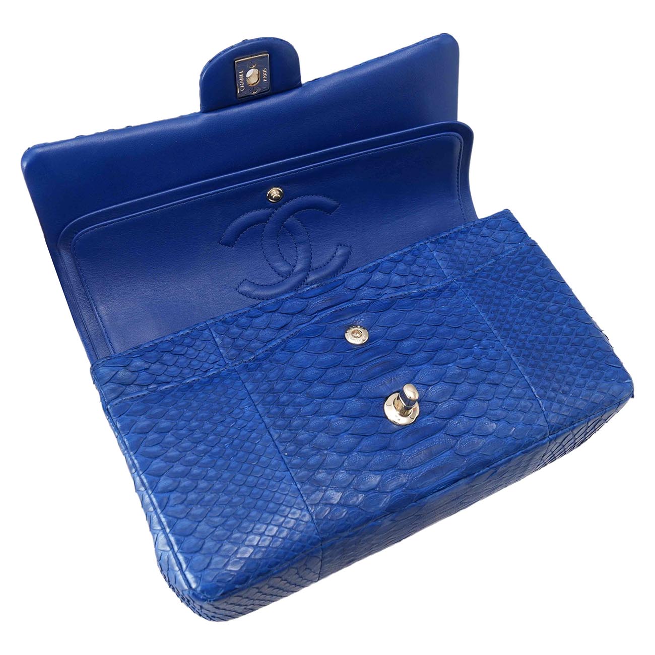 CHANEL(USED)샤넬 클래식 파이톤 미듐