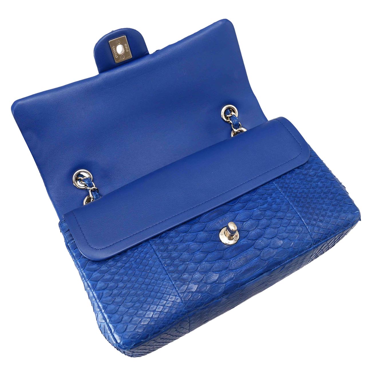 CHANEL(USED)샤넬 클래식 파이톤 미듐